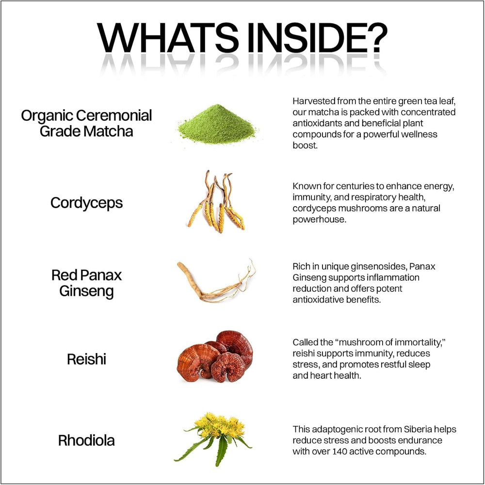 Infographic detailing benefits like brain health, immunity, and gut health
