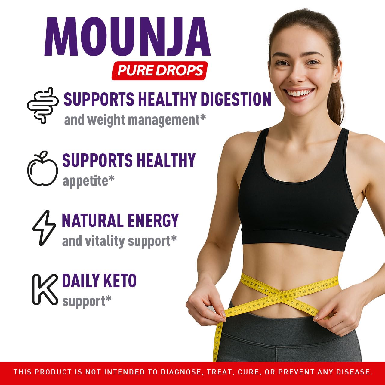 Front view of two Mounja Pure Drops bottles