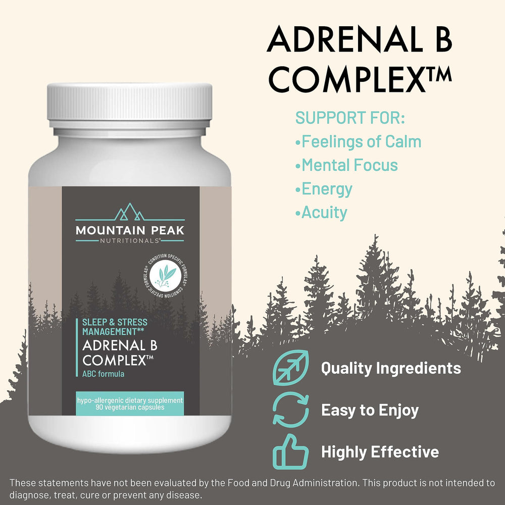 Mountain Peak Adrenal B Complex label close-up
