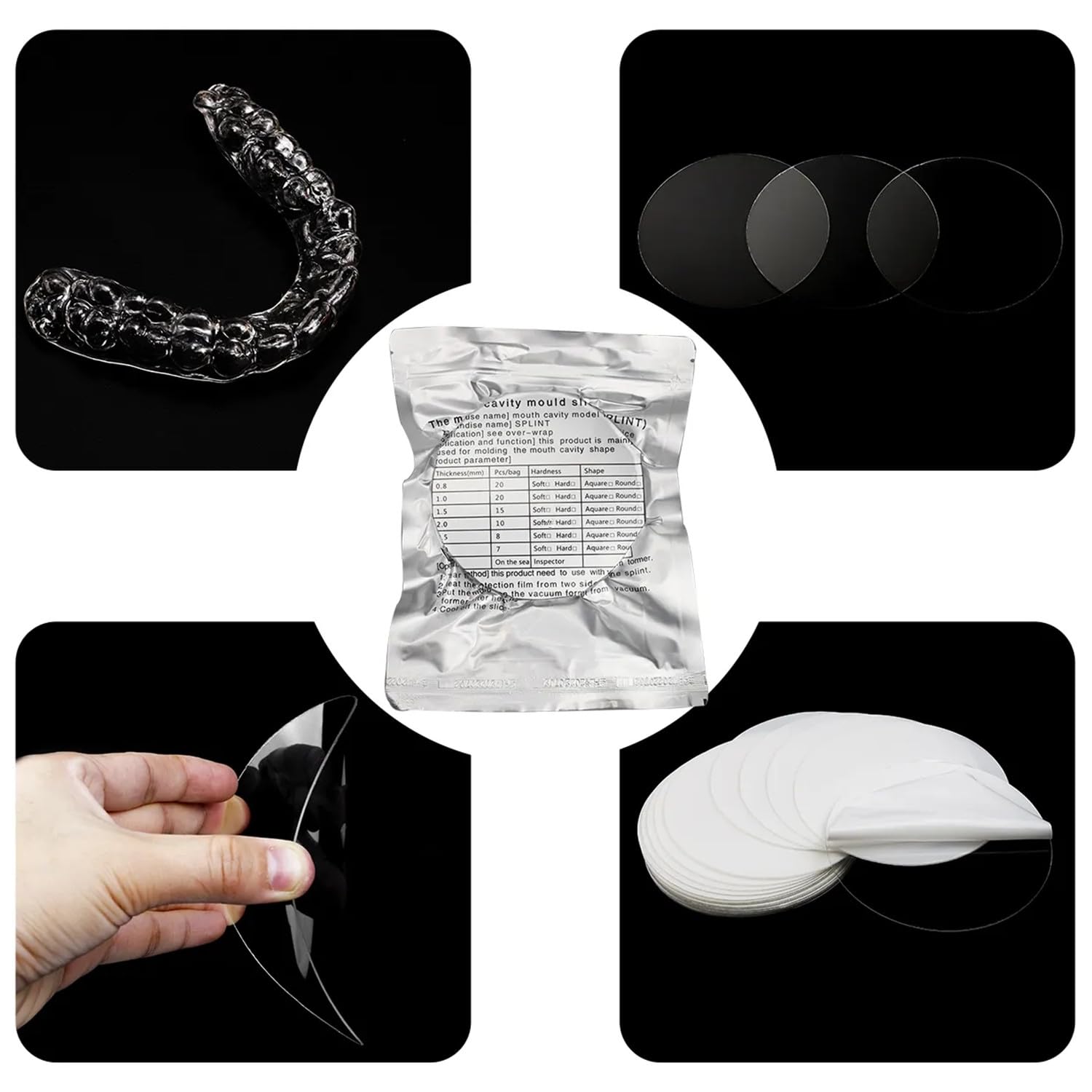 Mouth cavity model mold slice prepared for thermoforming