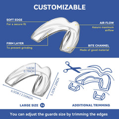 Large size mouth guard for adult men - 4-pack