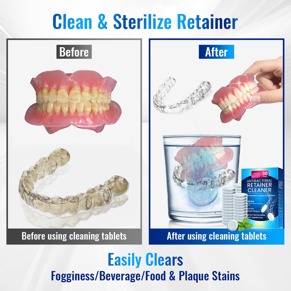 Mouth guard cleaner tablets for daily use