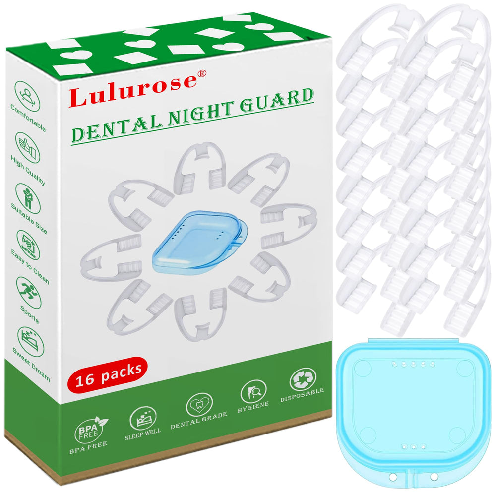 Mouth guard for grinding and clenching teeth inside its portable case