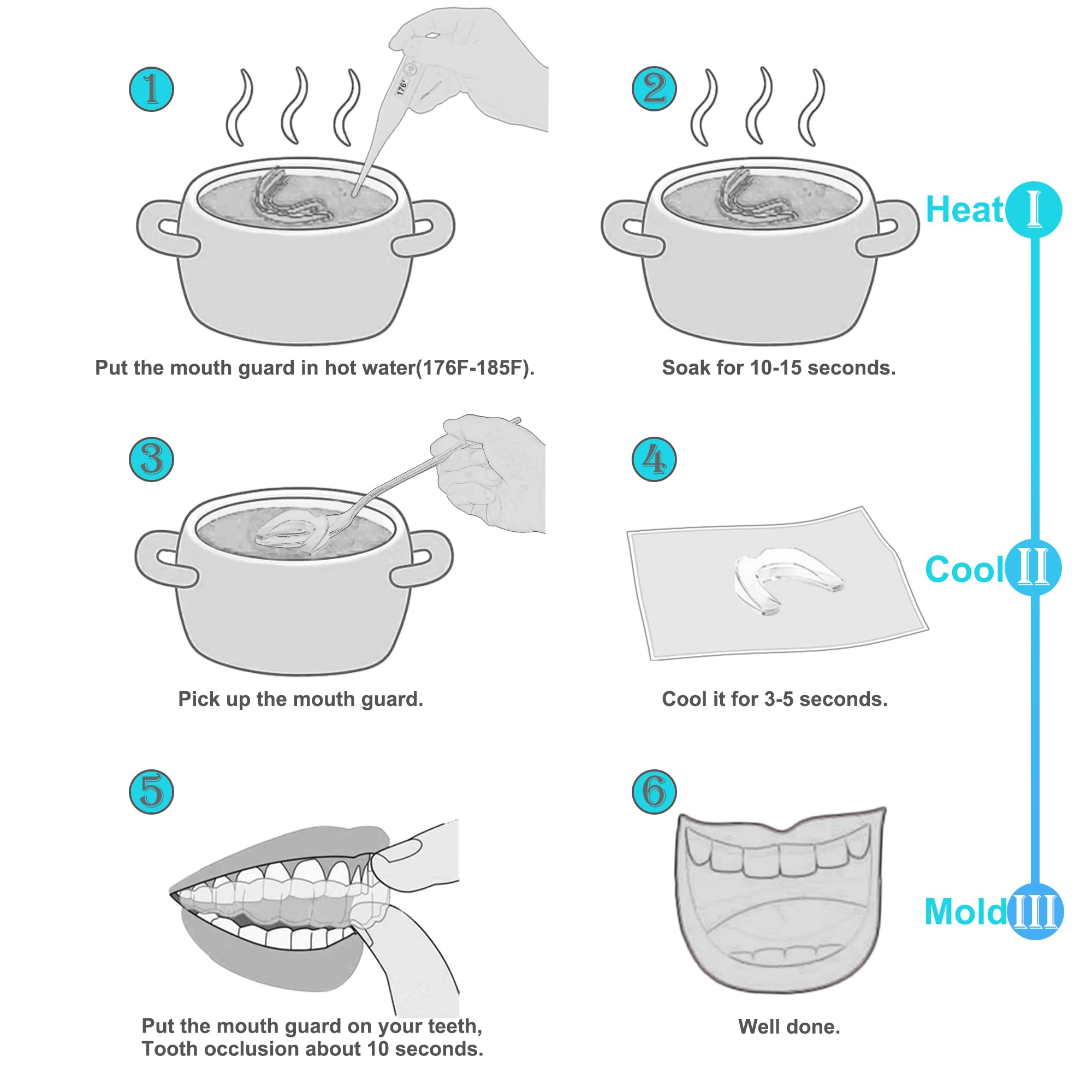 Pink mouth guard in two sizes for customizable fit
