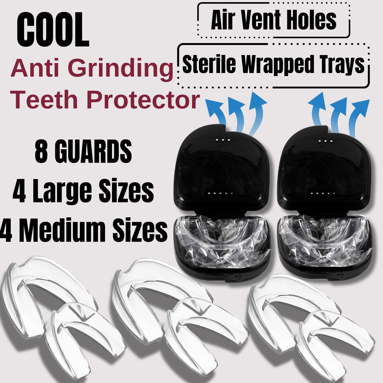 Travel-friendly storage cases for mouth guards