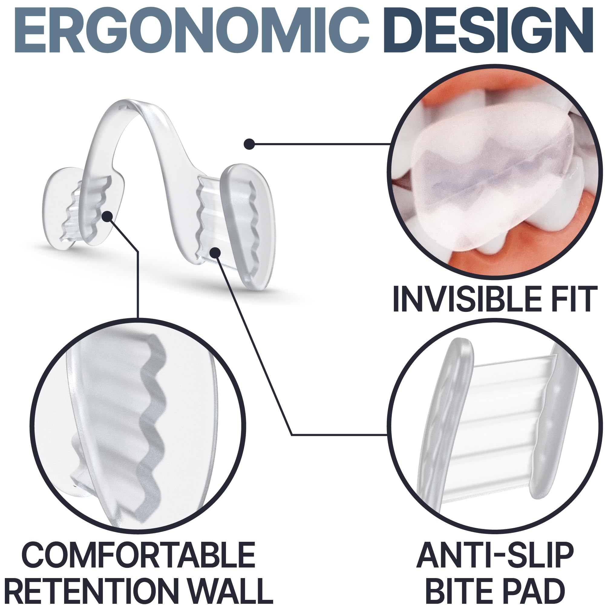 Close-up of bruxism mouth guard