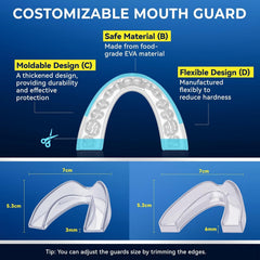 Close-up of easy-fit mouth guard design