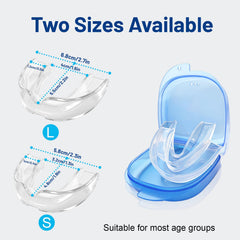 Transparent mouth guard for teeth grinding at night - large size, side view