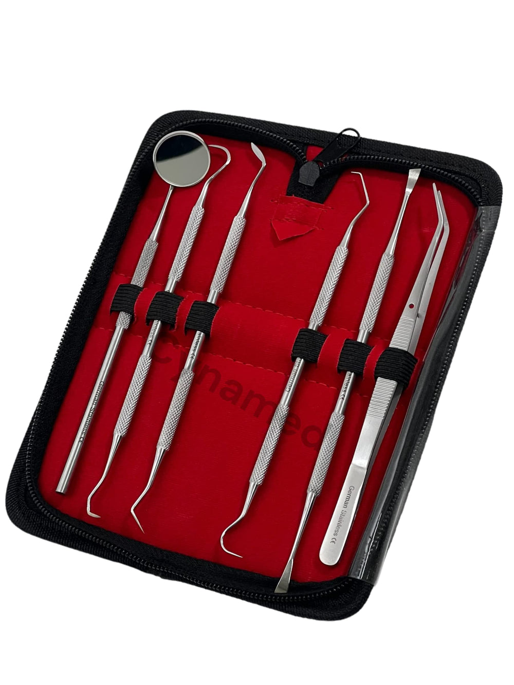 Mouth mirror and dental instruments for home use
