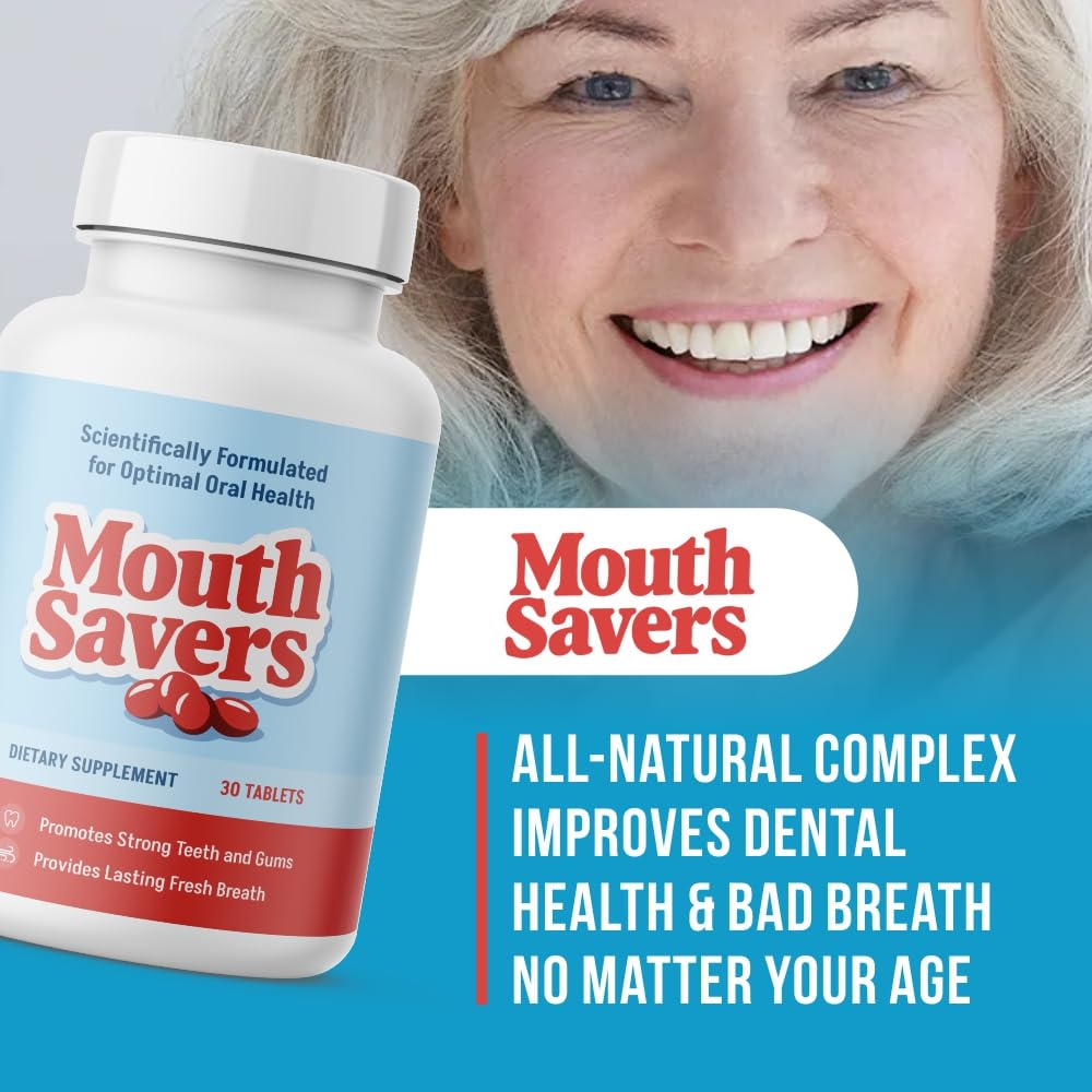 Close-up of Mouth Savers ingredients label with Xylitol, Nano-Hydroxyapatite, and Cyclodextrin