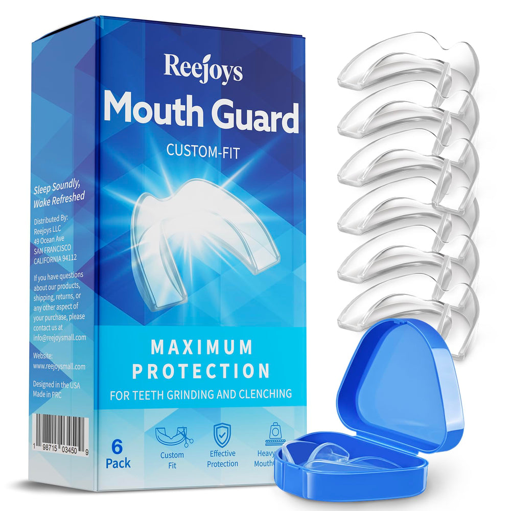 Mouth guard for teeth grinding at night - 9-pack moldable night guard (one size fits all)