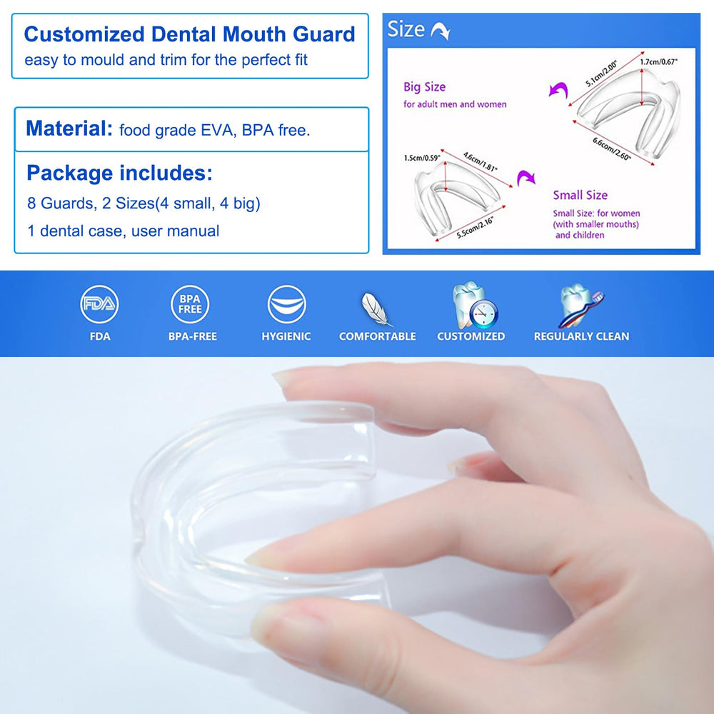 Molding steps for dental night guard on teeth