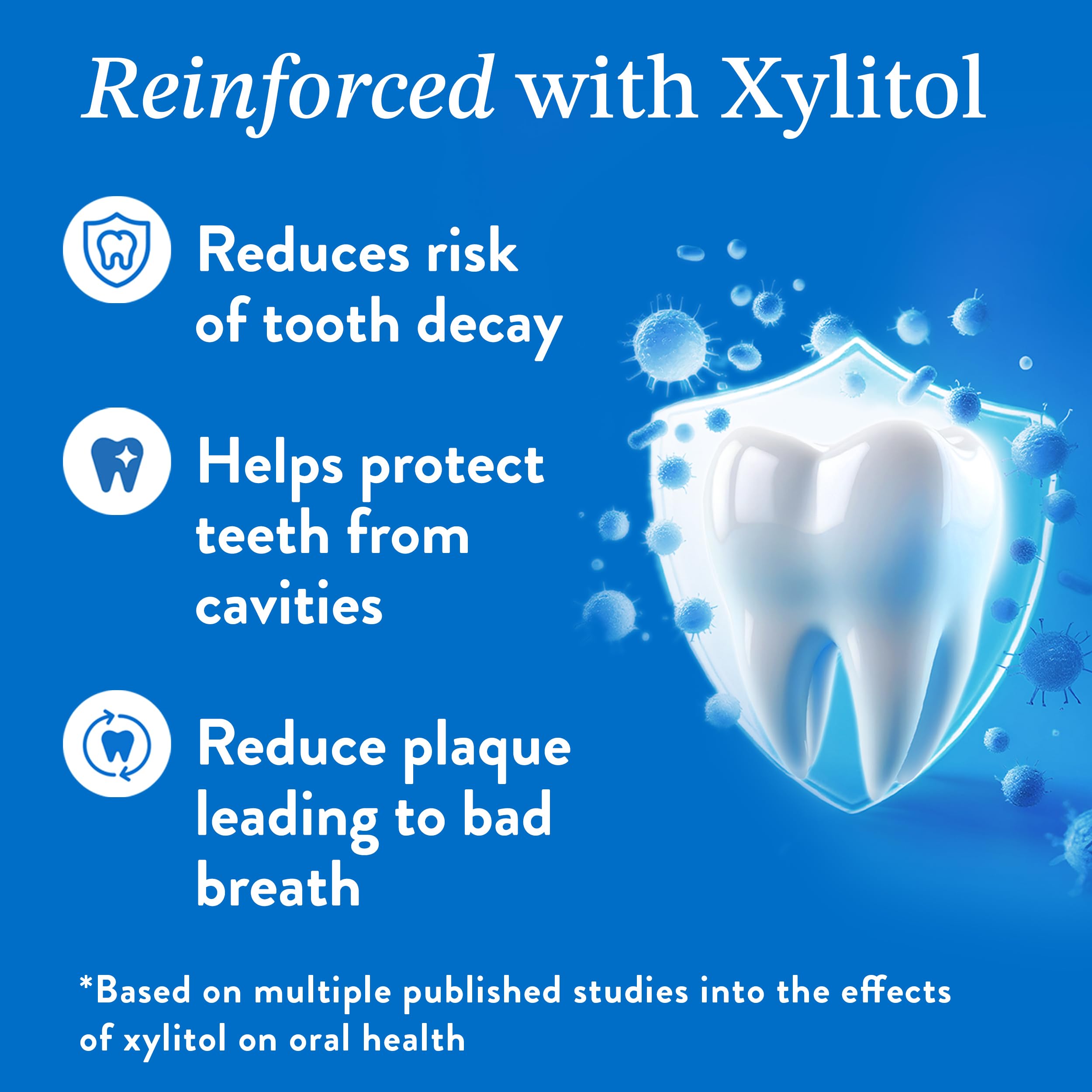 Close-up of Mouthology toothpaste tube highlighting fluoride-free formula