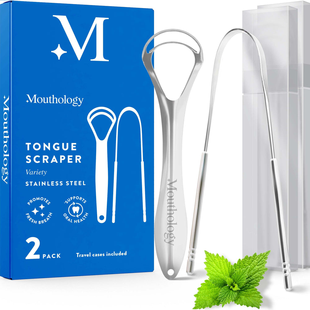 Mouthology Tongue Scraper 2-pack in stainless steel