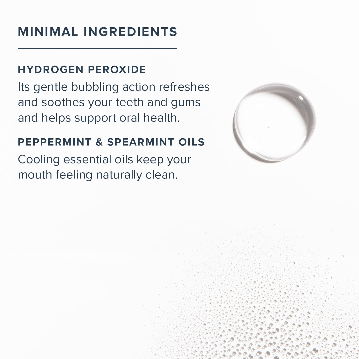 Close-up of mouthwash bottle label