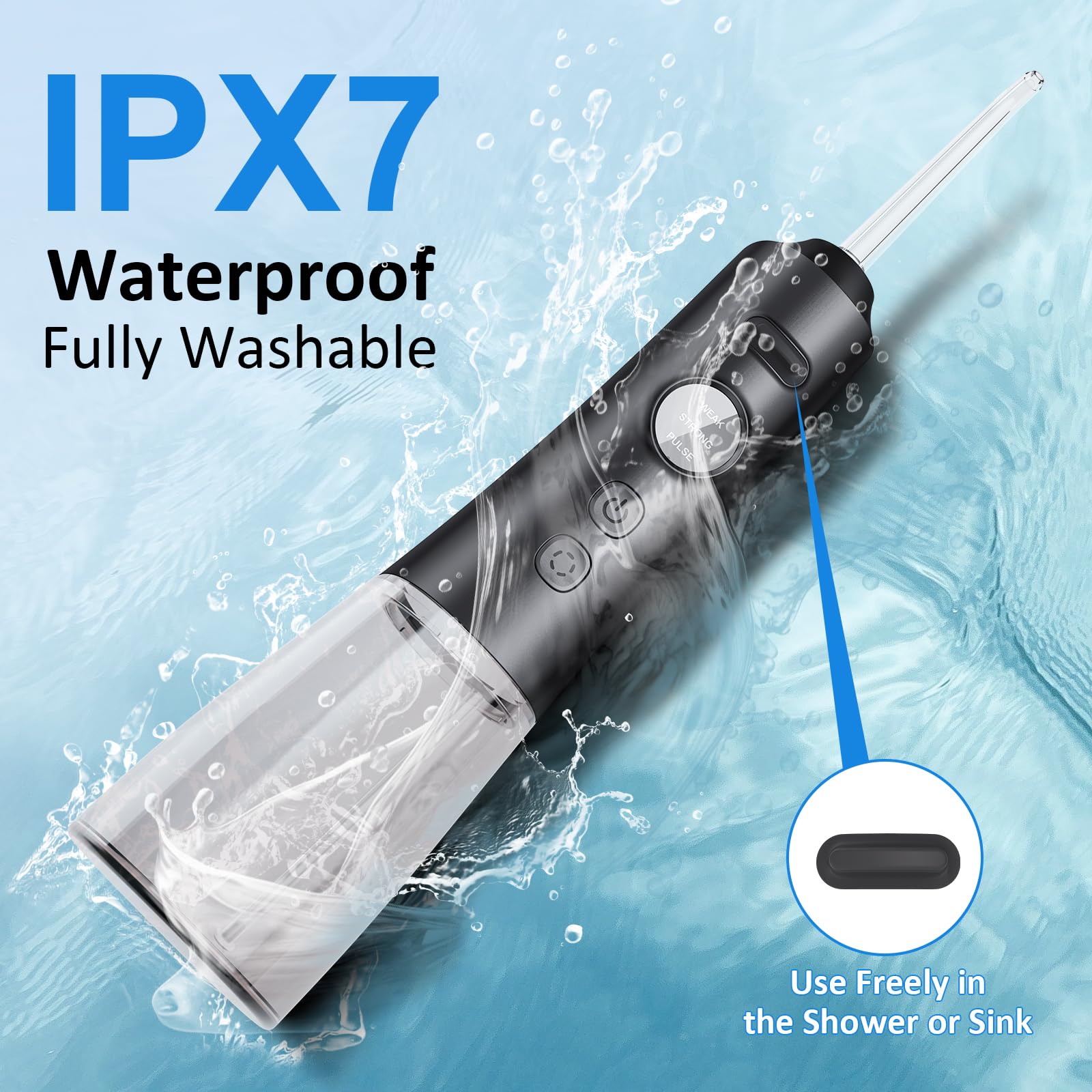 Mouthwash-compatible water flosser for all ages
