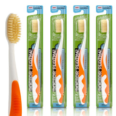 MOUTHWATCHERS Soft Flossing Toothbrushes 4-pack Orange, front view