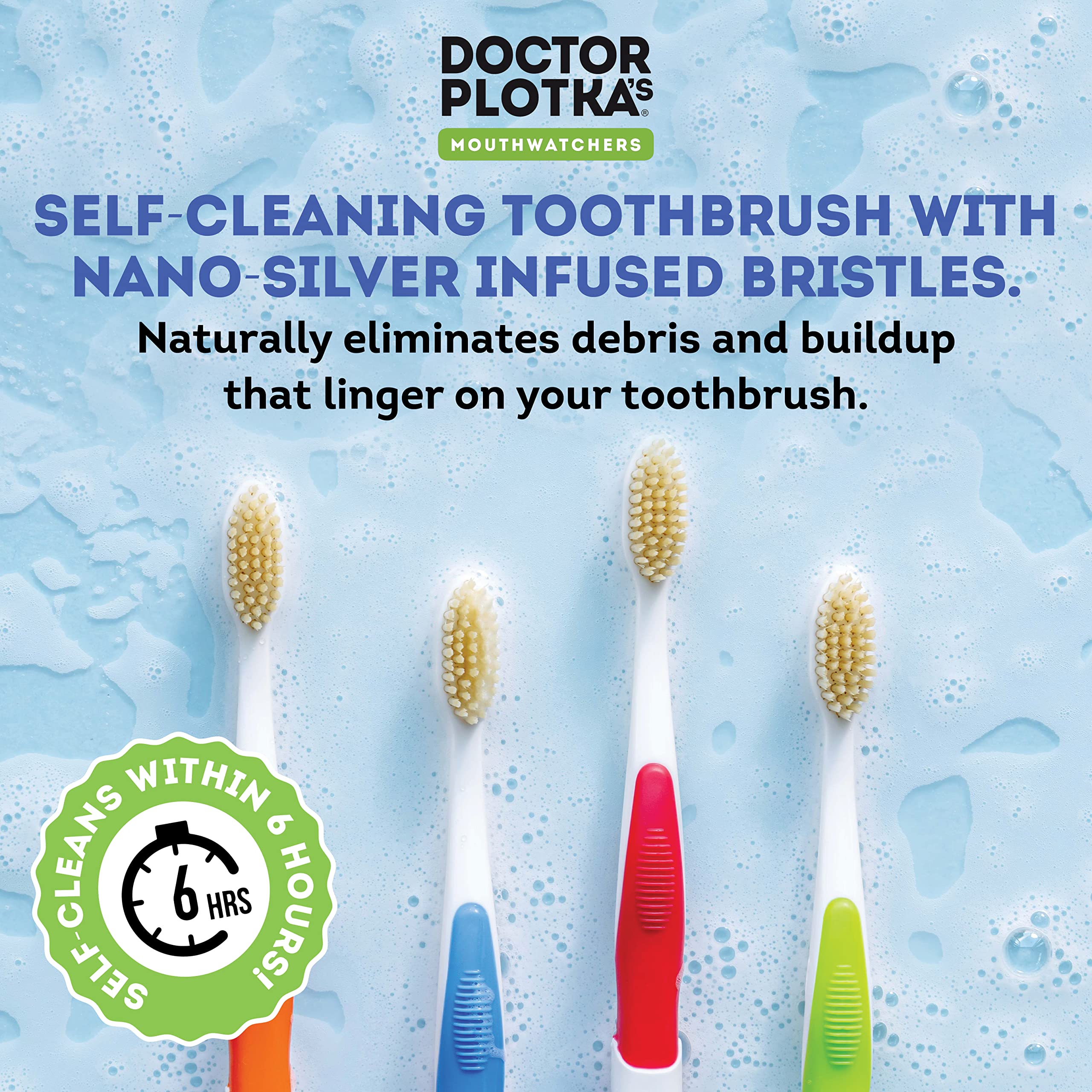 Close-up of ultra-thin dual-layer flossing bristles