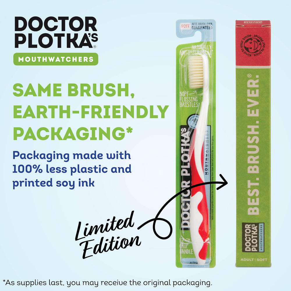Cruelty-free and natural materials used in MOUTHWATCHERS toothbrushes