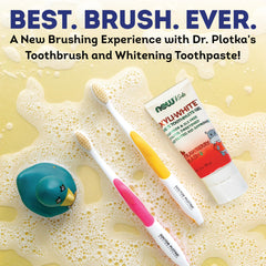 Cruelty-free and natural materials concept for kids toothbrush