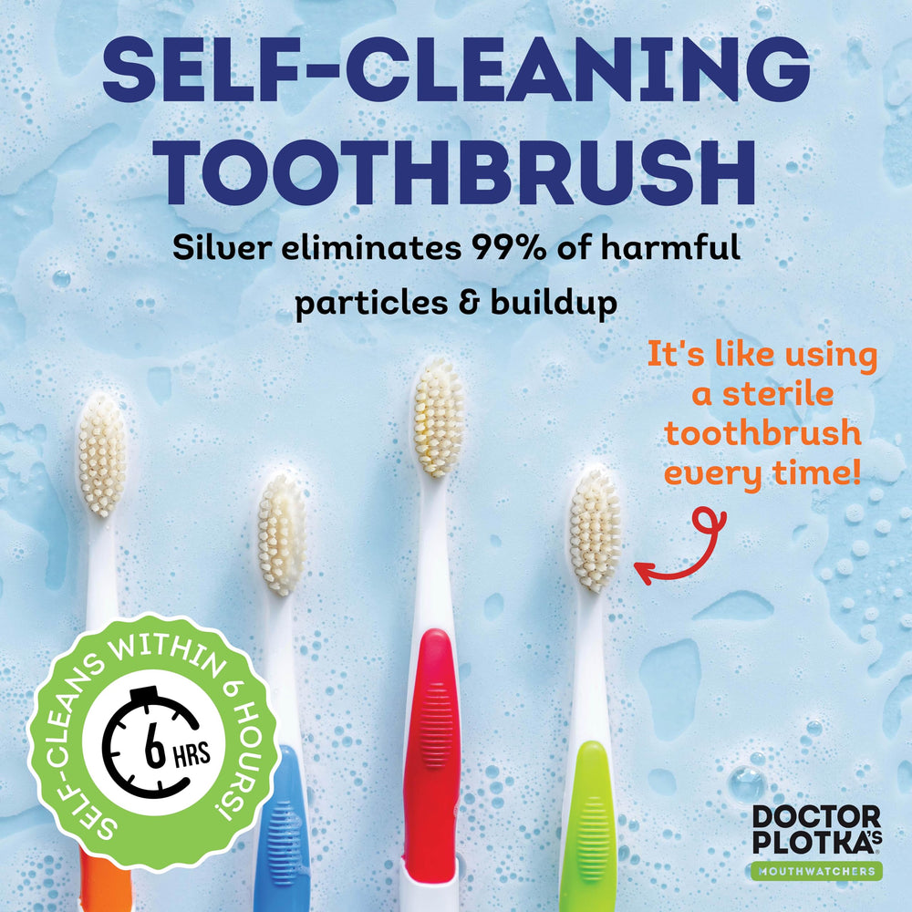 Toothbrush featuring built-in flossing action for deeper clean