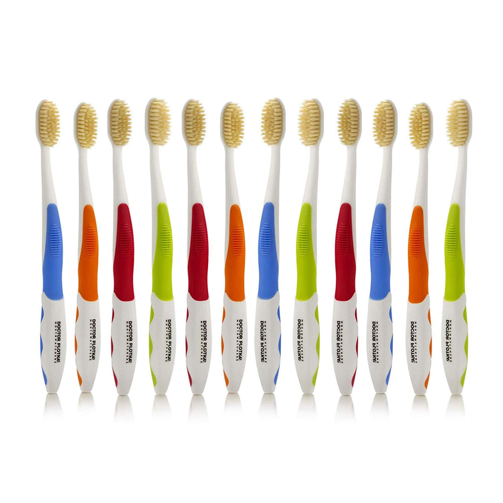 Front view of MOUTHWATCHERS Soft Flossing Toothbrushes 12-pack