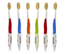 MOUTHWATCHERS Soft Flossing Toothbrushes for Adults - 6-Pack in assorted colors