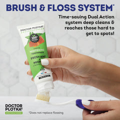 Close-up of ultra-thin dual-layer flossing bristles