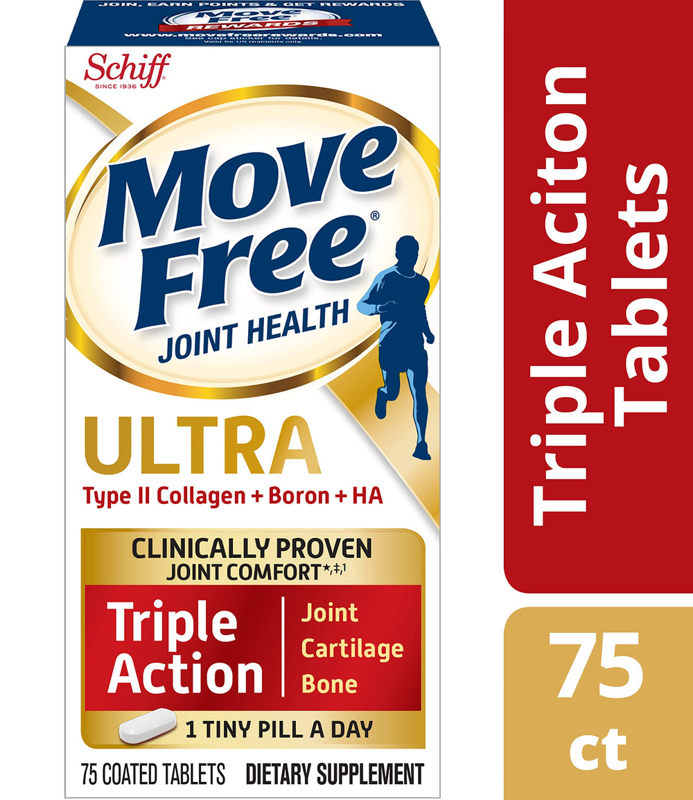 Move Free Type II Collagen Boron and HA bottle front view