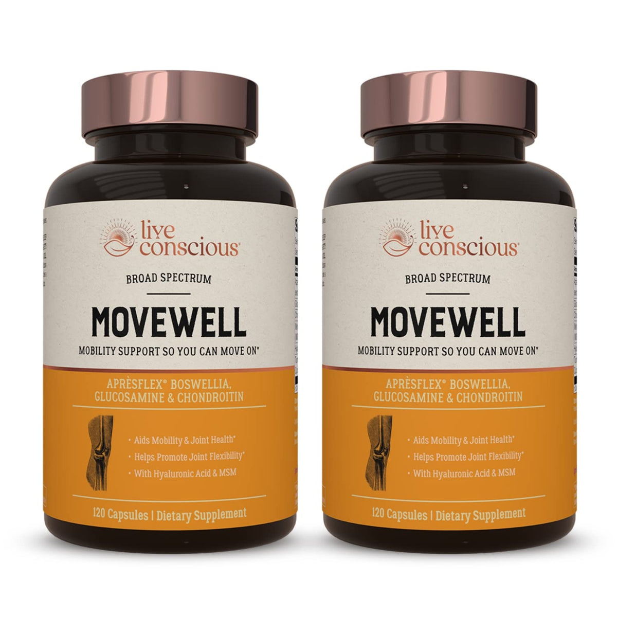 MoveWell bottle label showcasing 2-pack