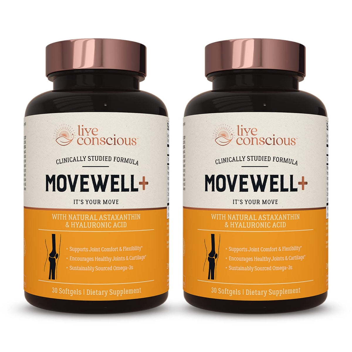 MoveWell Plus 2-pack joint health supplement bottle
