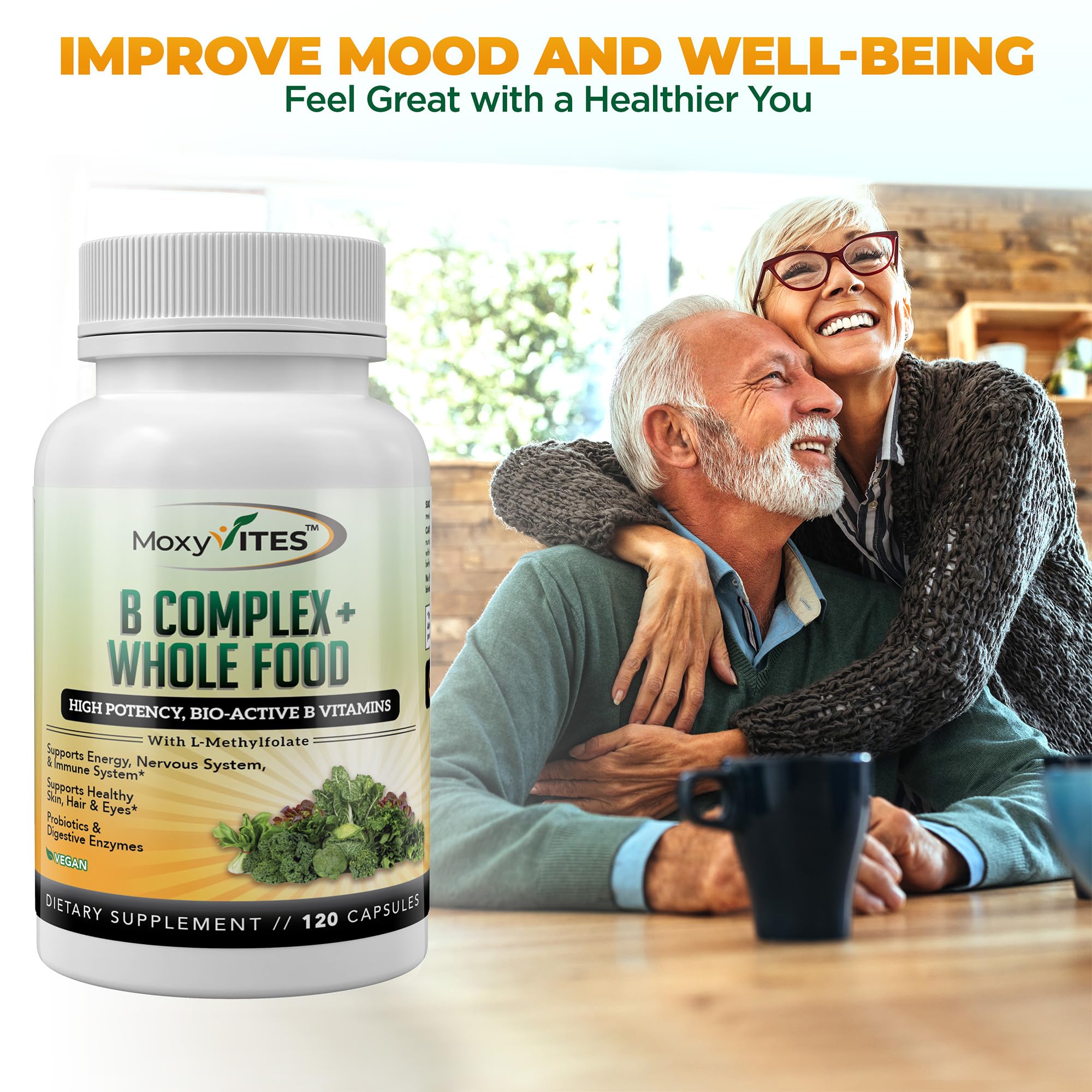 120 capsules per bottle of MoxyVites Vitamin B Complex