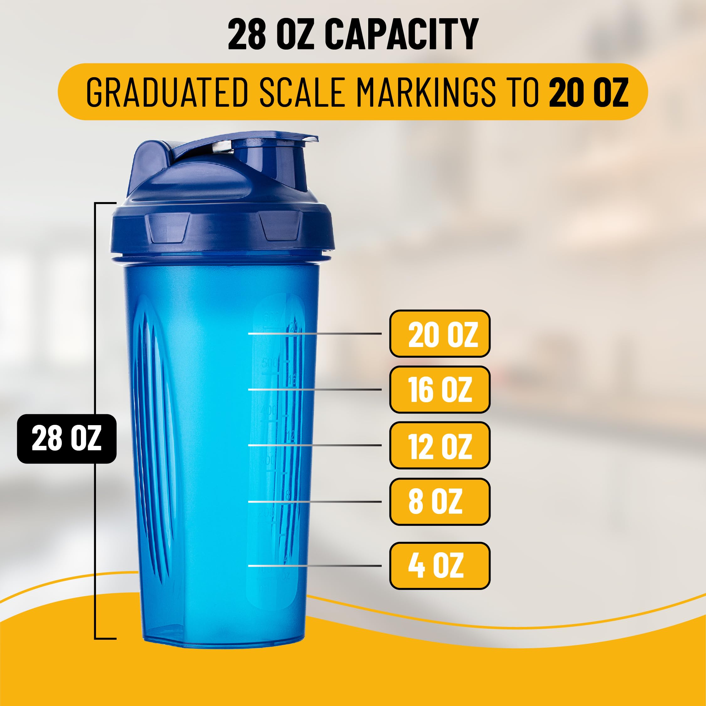BPA-free plastic construction of Mr. Pen Shaker Bottle