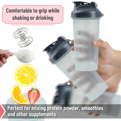 Stainless steel wire whisk ball inside Mr. Pen Shaker Bottle
