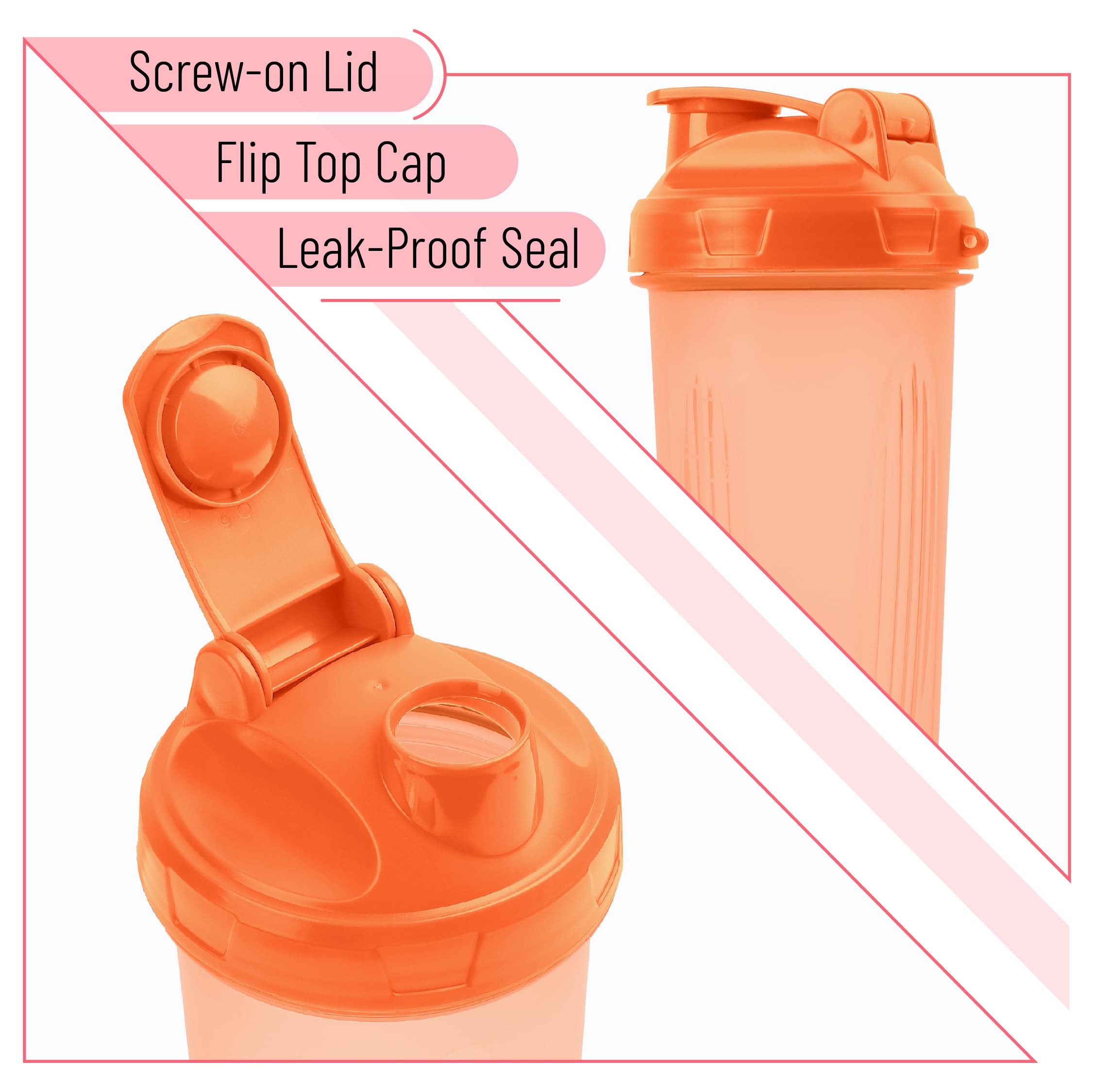 Durable BPA-free plastic Mr. Pen shaker bottle with semi-transparent body