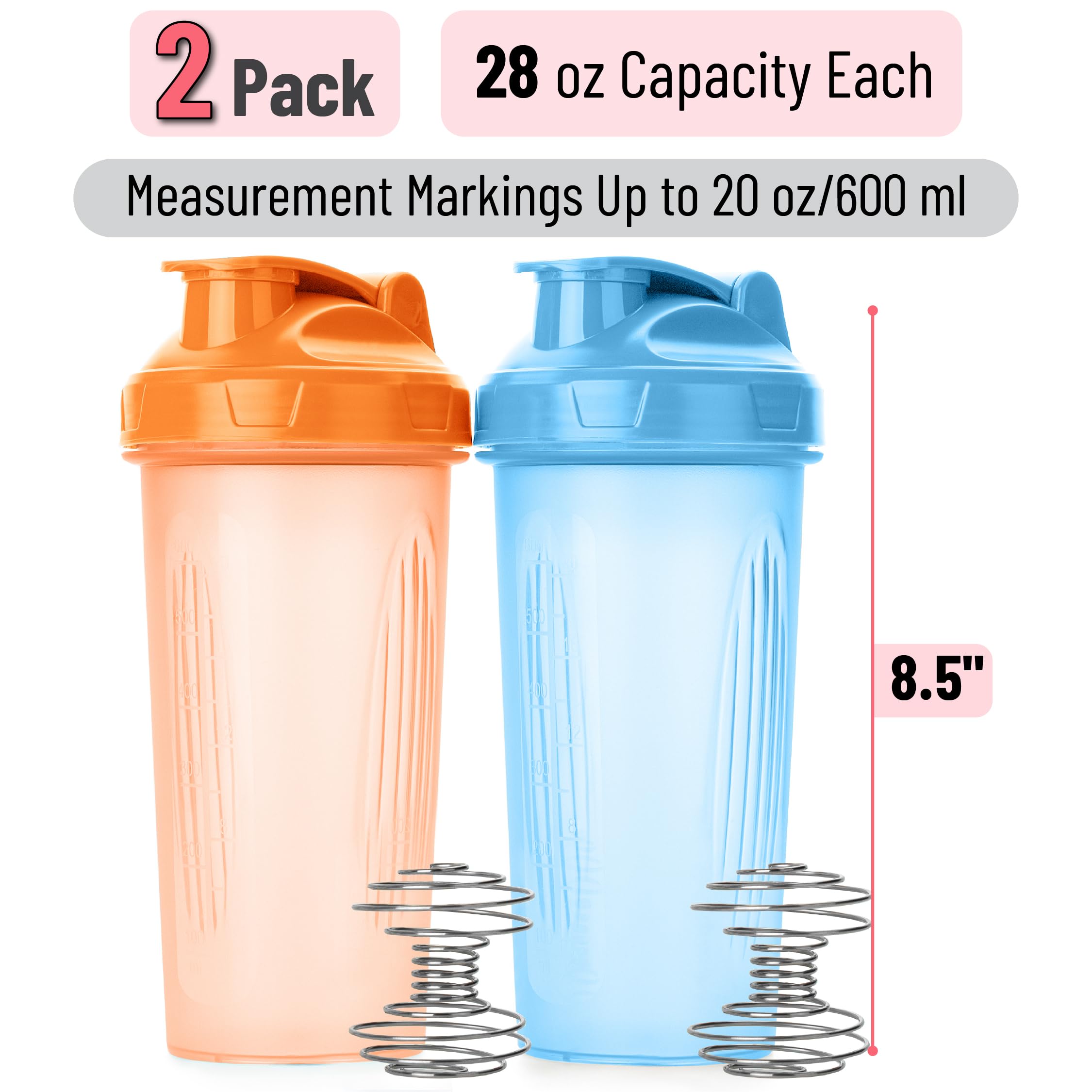 Close-up of screw-on lid and flip cap on Mr. Pen shaker bottles