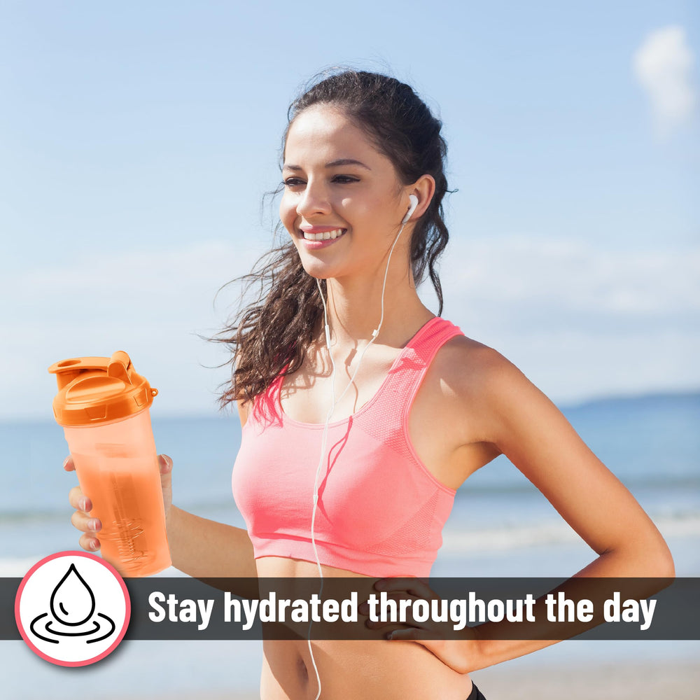 Two Mr. Pen shaker bottles packed for travel or gym use