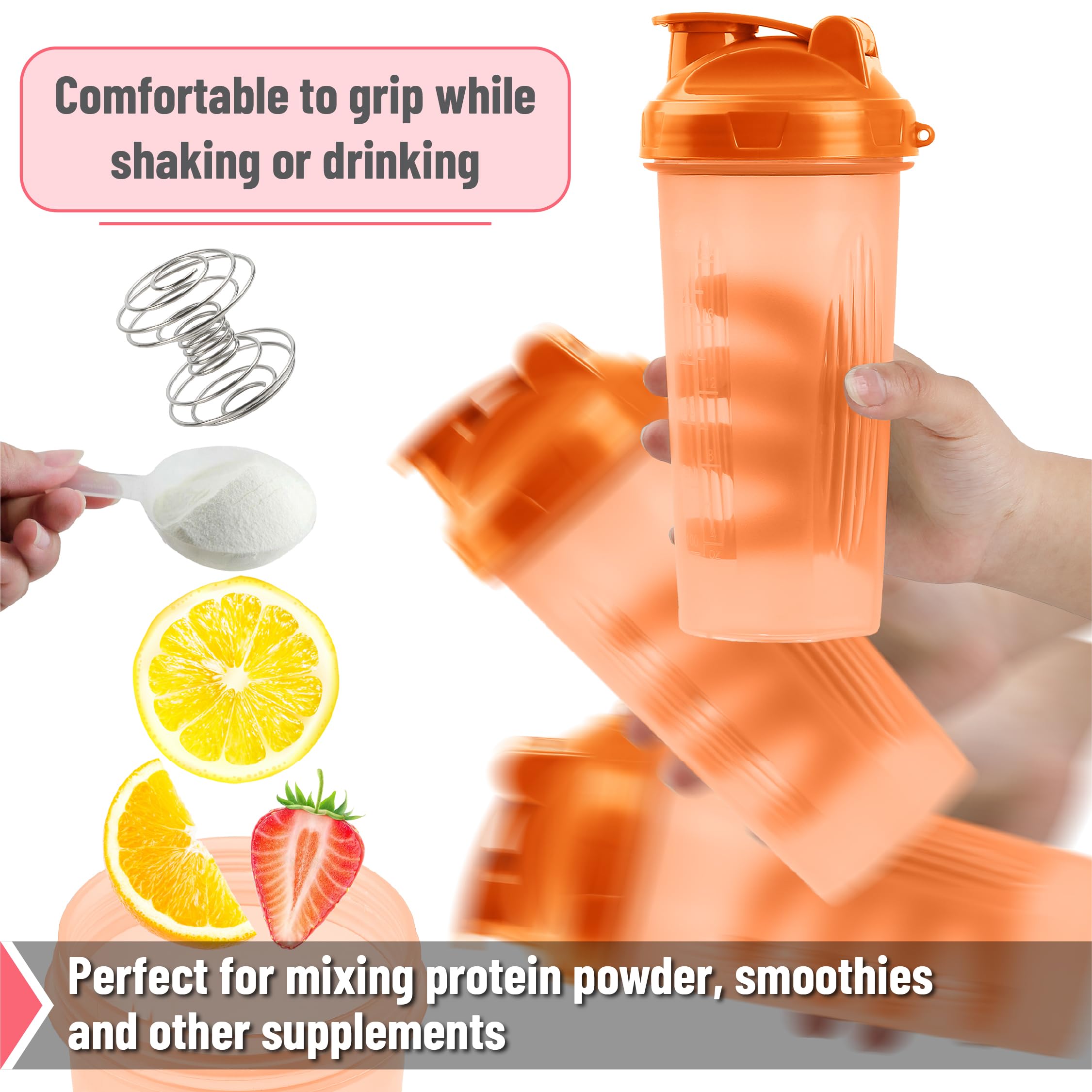 Stainless steel whisk ball inside Mr. Pen shaker bottle