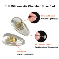 Screw-in nose pads with micro screws