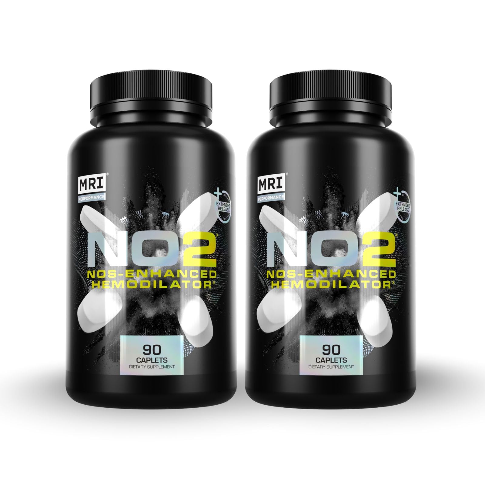 MRI Performance NO2 bottle front with two-pack packaging for training support