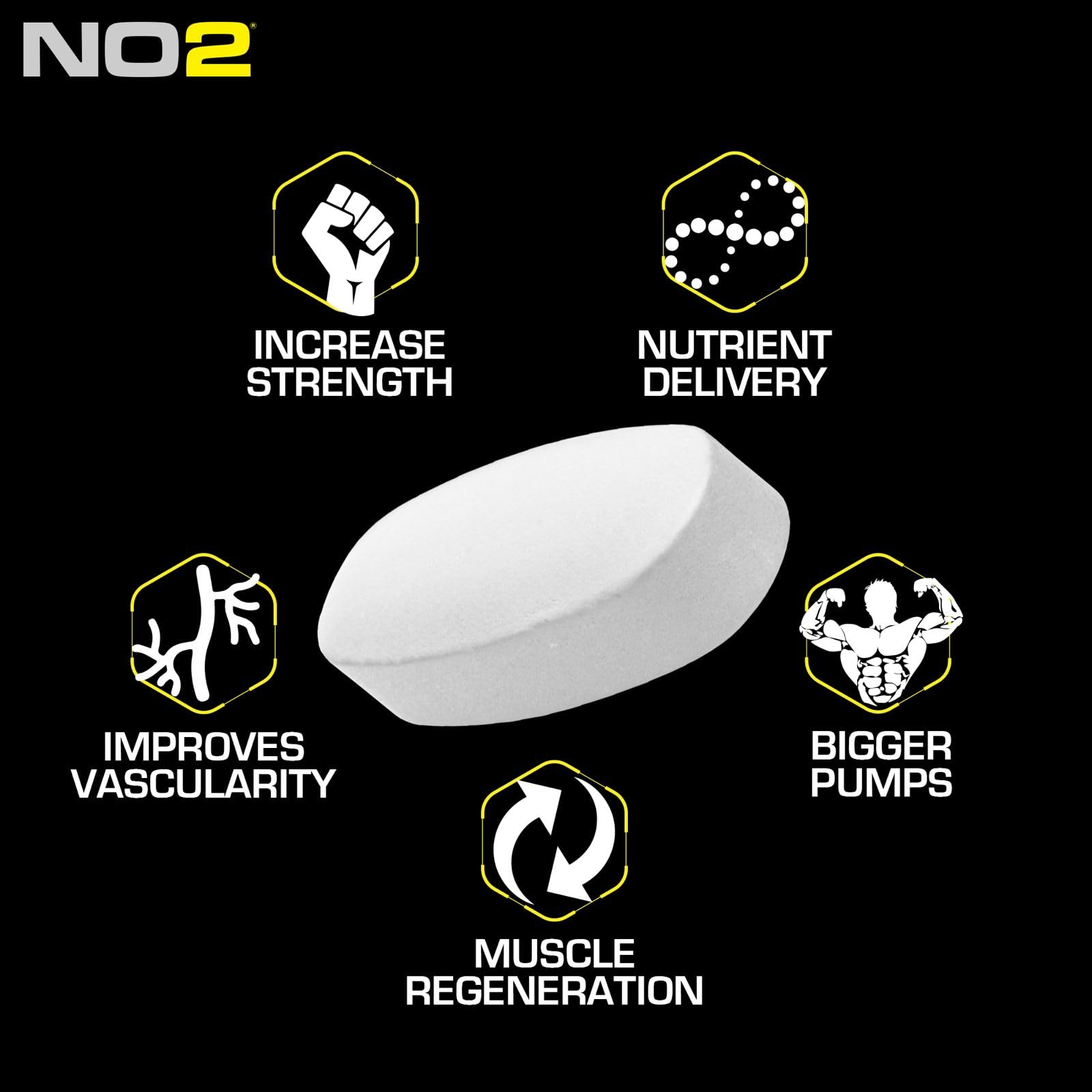 MRI Performance NO2 Original serving scoop illustrates convenient mixing before workouts.