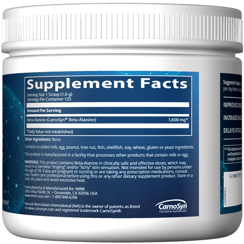 MRM Beta-Alanine in gym scene for sustained performance