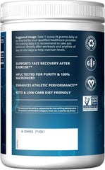 MRM Creatine Monohydrate powder packaging with scoop