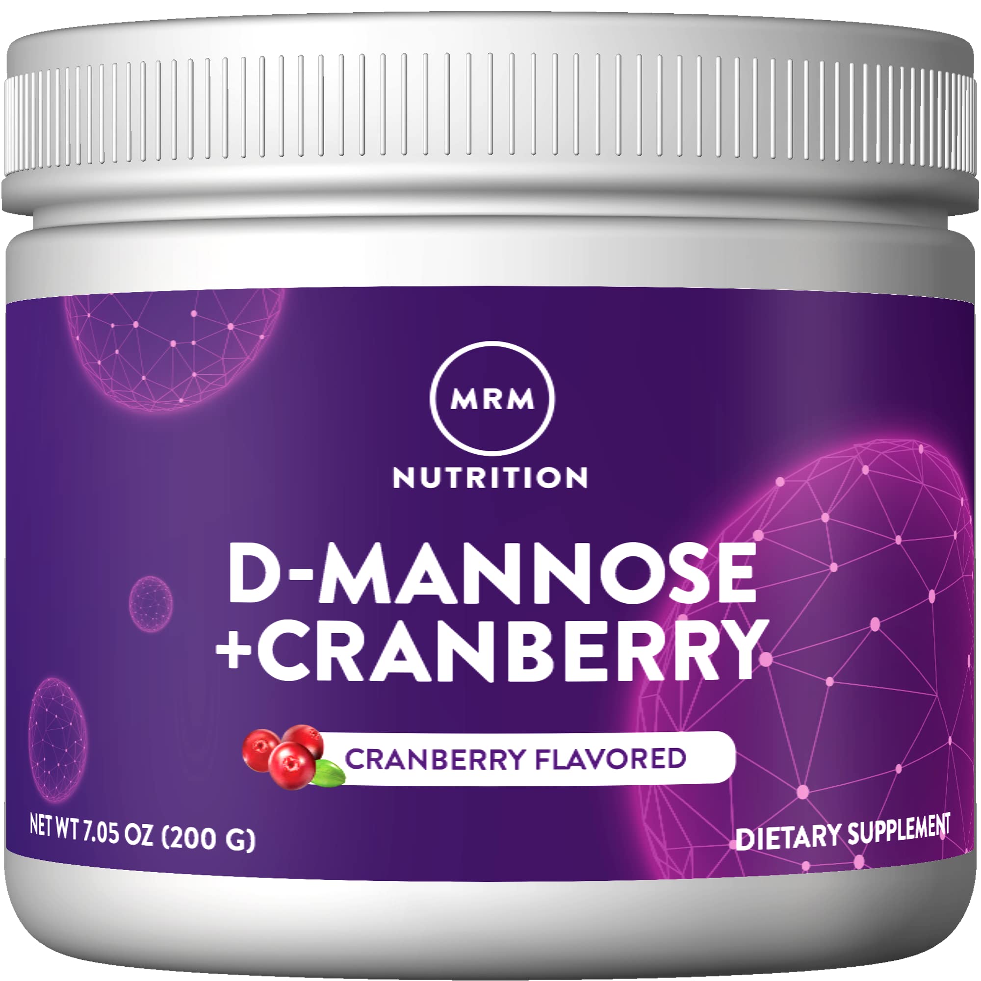 MRM Nutrition D-Mannose + Cranberry drink mix canister label