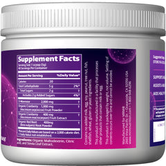 Cranberry-flavored drink mix being poured into a glass