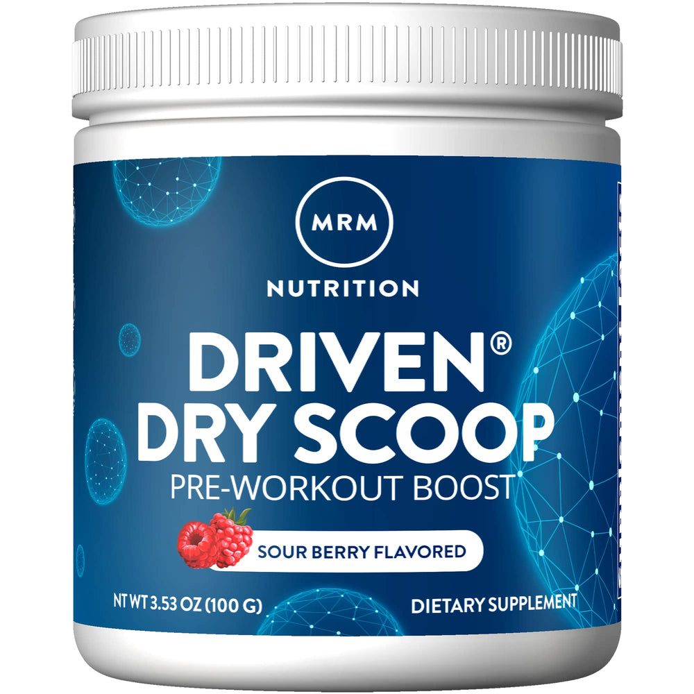 MRM Nutrition Driven Sour Berry front label showcases energy-boosting pre-workout flavor