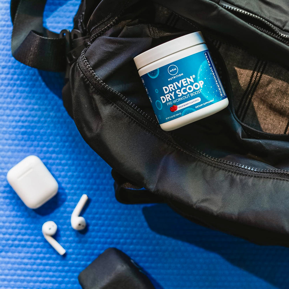 Nutrition facts panel for MRM Sour Berry pre-workout powder