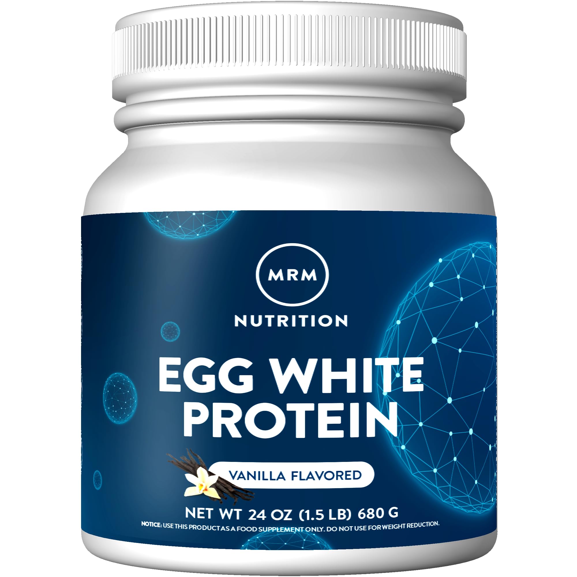 MRM Nutrition Egg White Protein Vanilla hero image featuring the product