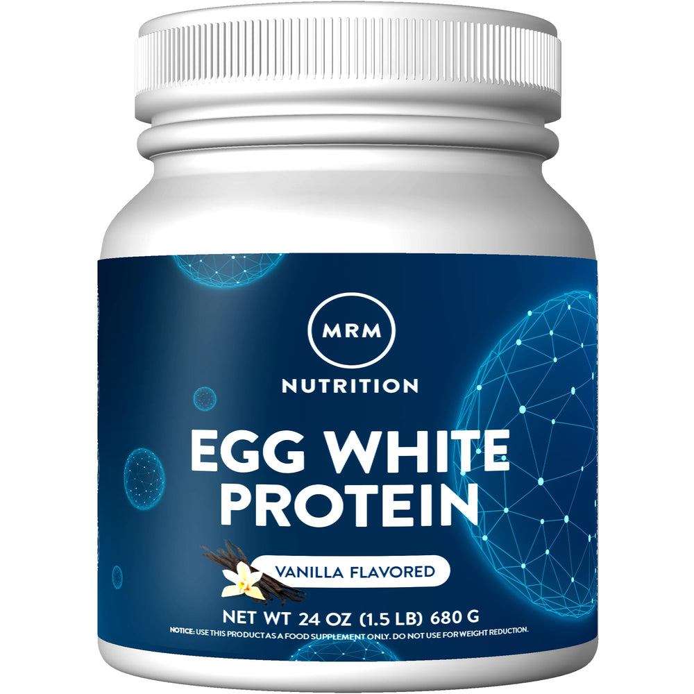 MRM Nutrition Egg White Protein Vanilla hero image featuring the product