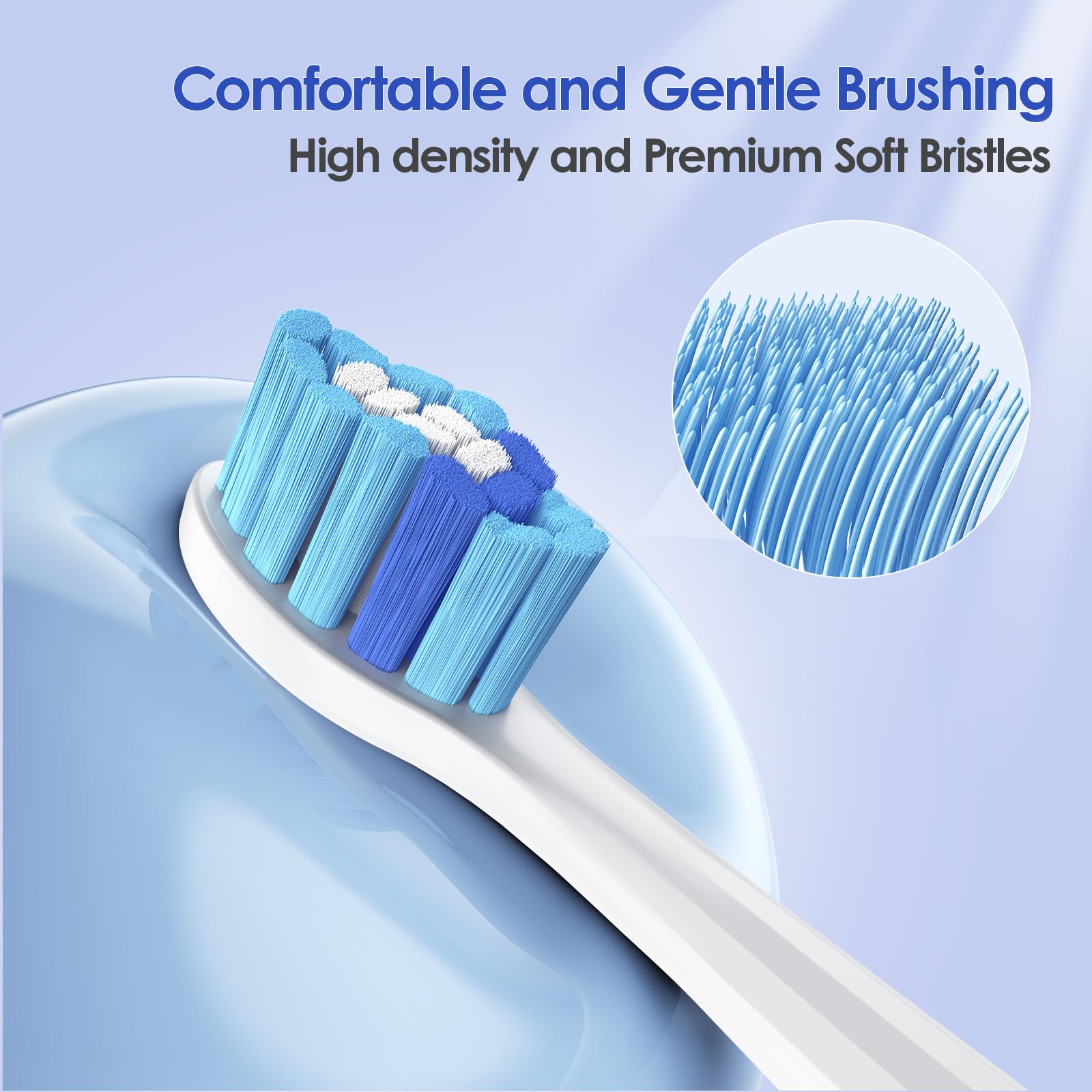 Blue bristles indicate when to replace the head